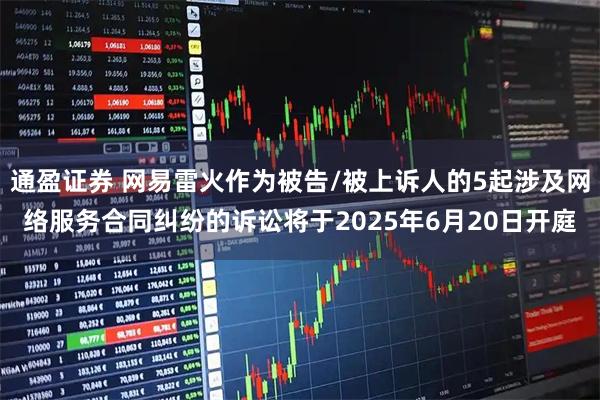 通盈证券 网易雷火作为被告/被上诉人的5起涉及网络服务合同纠纷的诉讼将于2025年6月20日开庭