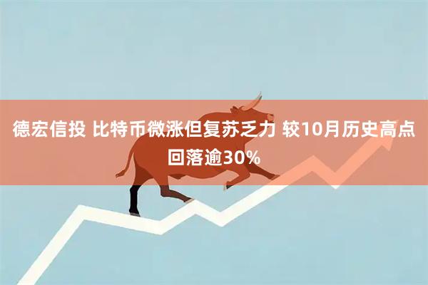 德宏信投 比特币微涨但复苏乏力 较10月历史高点回落逾30%