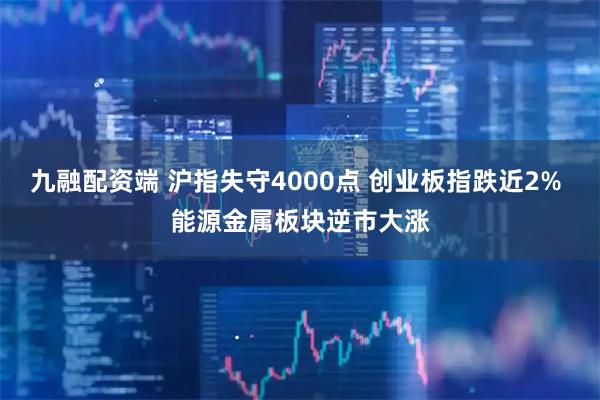 九融配资端 沪指失守4000点 创业板指跌近2% 能源金属板块逆市大涨